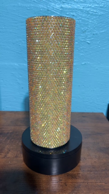 Yellow 20 oz Rhinestone tumbler