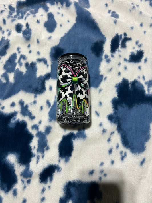 Black white snow globe