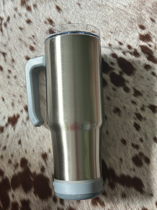 Custom 30oz Stainless Steel Bluetooth Speaker Handle Tumbler